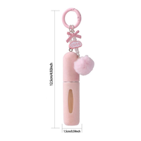 Botol Parfum Gantung Tas Plush Omi 5ML 10ml Baru Terlaris, Gantungan Kunci Girly, Cetak Sablon, Model Isi Ulang Portabel untuk Perjalanan