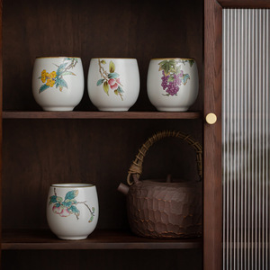 Service à thé <span class=keywords><strong>Kung</strong></span> <span class=keywords><strong>Fu</strong></span> tasse de dégustation de thé grande capacité Master Cup boîte-cadeau Film d'ouverture supportable bol à thé en porcelaine tasse à thé boîte-cadeau - Product Image 3
