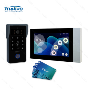 Trudian 7 pouces porte téléphone interphone système Tuya App Wifi intelligent filaire connectivité porte vidéo bouton Cctv caméra de sécurité <span class=keywords><strong>sonnette</strong></span> - Product Image 1