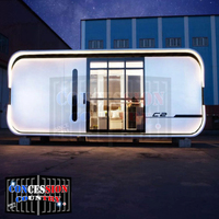 Populaire Apple Cabin House Cabine personnalisée Bureau Portable Home Pod Apple Cabin Container Homes 20FT Préfabriqué Expédition Petite Maison