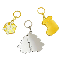 Miroir de poche compact décoratif créatif en forme de flocon de neige, sapin ou chaussette pour Noël, idéal comme porte-clés ou ornement de sac