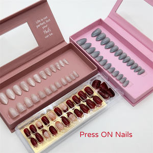 Unghie finte riutilizzabili di lusso progettate breve stampa personalizzata su unghie finte artificiali con colla - Product Image 3