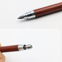 Crayon automatique avec manche en bois naturel, crayon en Graphite mécanique pour artiste, 5.6MM, 1 pièce