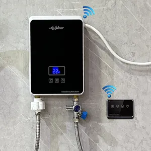 Calentador de agua eléctrico instantáneo para baño, 5500 W, 220 V, para  toda la casa con cabezal de ducha, juego de calor de agua portátil, mini