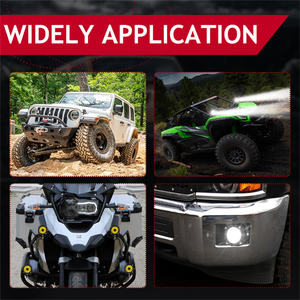 ไฟสีเหลืองอำพันหรือสีขาว2ชิ้นไฟ LED ทำงาน2.6นิ้ว54W รูปแบบลำแสงเฉพาะจุดสว่างมาก - Product Image 3