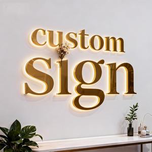 لافتة LED ثلاثية الأبعاد فاخرة مضاءة من الخلف، حروف قناة LED للفنادق الفاخرة والعلامات التجارية في مجال الضيافة - Product Image 2