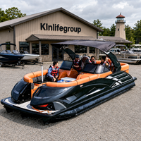 Bateau ponton en aluminium de qualité commerciale Kinocean, yacht haute vitesse avec écran de console de luxe et moteur pour les aventures nautiques