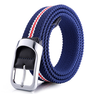 Sabuk Kepang PP Elastis untuk Pria, Sabuk Kepang Elastis Modis dengan Gesper Pin - Product Image 1