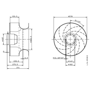 ZIEHL-ABEGG 230V RH56E-4DK.6N.1R Centrifugal Cooling Fans for heat dissipation and ventilation of electrical <b>control</b> cabinets - Product Image 3