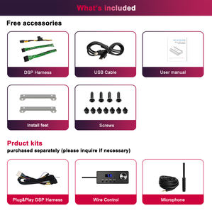 AudioWinner S68.6D Amplificateur de puissance audio professionnel pour voiture Classe D Télécommande LCD Égaliseurs 2 canaux Crossovers - Product Image 2