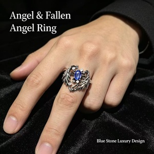 Ensemble <span class=keywords><strong>de</strong></span> bagues en alliage serties <span class=keywords><strong>de</strong></span> diamants, ailes d'ange <span class=keywords><strong>gardien</strong></span> mystiques, cadeau d'anniversaire, cadeau <span class=keywords><strong>de</strong></span> mariage, pour <span class=keywords><strong>couple</strong></span>, pour lui et pour elle, tendance - Product Image 2
