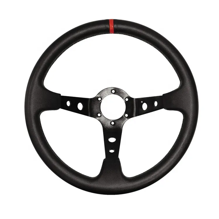 Custom Black Steering Wheel 350mm 13 Inch Aluminum Alloy car steering wheel