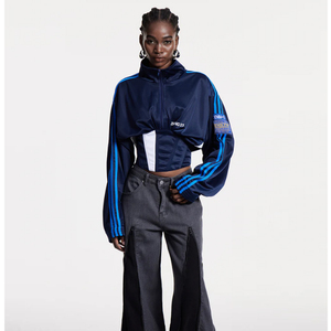 Casual cintura elástica corbata soporte cuello recortado para la temporada de primavera impermeable Biker Bomber chaqueta de las <span class=keywords><strong>mujeres</strong></span> - Product Image 4