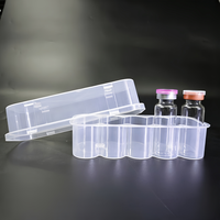 Boîte de rangement pour peptides de laboratoire, 20 ml, 10 compartiments, en PP transparent de haute qualité, antichoc, compatible réfrigérateur, sans BPA, vente en gros OEM