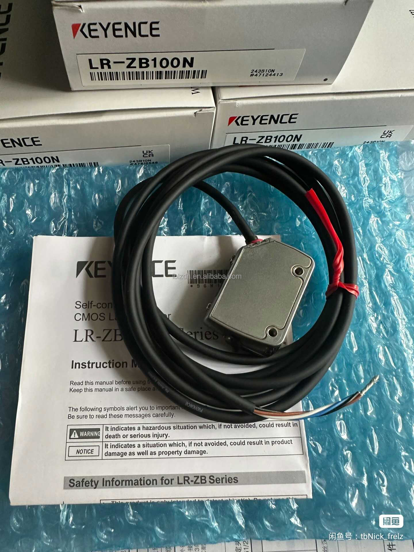 キーエンス KEYENCE LR-ZB100N 新品 箱無し KEYENCE LR-ZB100N CMOS Laser Sensor 100mm, Red Laser Class 1