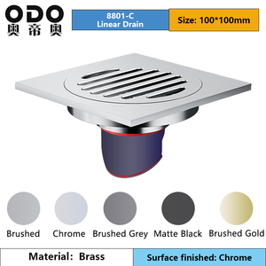 OEM Wholesale Square 10x10 CM Brass <strong>Capsule</strong> Pattern Grate Floor Trap Chrome High Flow Rate <strong>Shower</strong> Drain Anti Ador Floor Drain - Product Image 2