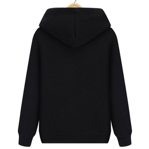 Sweat-shirt à capuche noir pour homme, manches raglan, couleur unie, décontracté, tricoté, respirant, coupe classique, pour l'automne - Product Image 3
