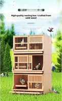 Cage de reproduction pour pigeons, nichoir en bois, maison pour animaux de compagnie, écologique, extérieur, fermeture à bouton, maison de luxe pour oiseaux