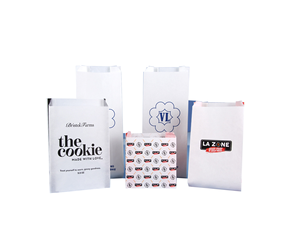 ถุงกระดาษสีขาวแบบกำหนดเองพิมพ์ถุงช้อปปิ้งกระดาษราคาถูกถุงบรรจุกระดาษไม่มีหูจับ - Product Image 3