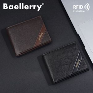 กระเป๋าสตางค์แบบสั้นสำหรับผู้ชาย Baellerry สีดำ ป้องกัน RFID สำหรับธุรกิจและลำลอง - Product Image 2