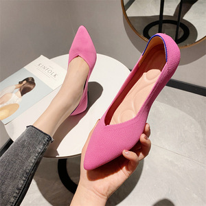 Mocassini Slip-on con Punta Affusolata in Maglia Volante, <span class=keywords><strong>Scarpe</strong></span> Basse Eleganti con Stampa Leopardata a Quadri, <span class=keywords><strong>Ballerine</strong></span> da Passeggio - Ingrosso Fabbrica OEM - Product Image 2