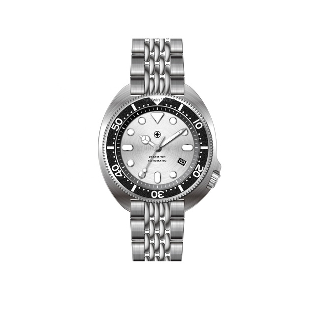 Customized Seiko NH35 Luxury Mens Diver Watch 316L Stainless Steel Automatic Mechanical Sapphire Crystal 20BAR Water Resistance