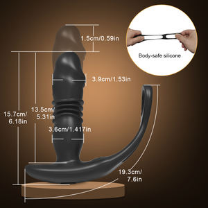 <span class=keywords><strong>Stimolatore</strong></span> Prostatico e Anello Penieno con Controllo App, 9 Modalità <span class=keywords><strong>di</strong></span> Spinta e Vibrazione, Plug Anale per Uomini - Product Image 6