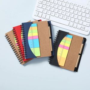 Custom Sticky Notes Set Logo Repositionable Kraft <b>Memo</b> <b>Pad</b> Combo With Pen Slot for Office Promotions - Product Image 2