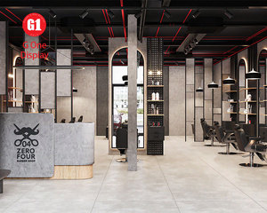 Custom Modern Barber Stand for Luxury Style Barbershop Interior Furniture Men's Salon Store Display Showcase - Product Image 6