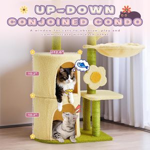 Wholesale Custom Purple Wood Eco-Friendly Durable Modern Classic <b>Cat</b> Scratching Post Tree Scratcher Sisal Pet House Play <b>Condo</b> - Product Image 5