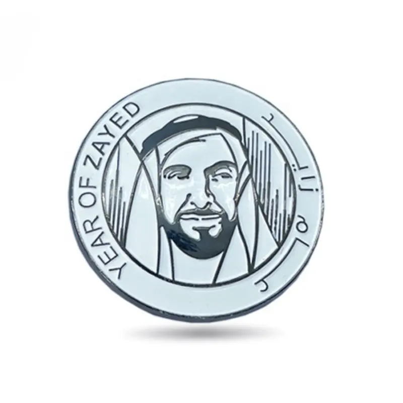 사우디 아라비아 킹 살만 프린스 MBS 소프트 에나멜 블랙 염색 금속 핀 사용자 정의