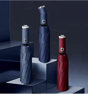 Multi-color printed classic design automatic folding umbrella Aluminum alloy <b>frame</b> 190T nylon fabric Customizable printed logo - Product Image 6