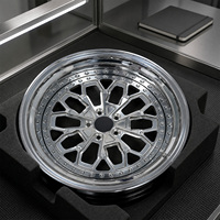 Jantes en alliage forgées PWC, finition argent/noir, à rayons multiples et à déport profond, personnalisables OEM/ODM, vente en gros pour ateliers de tuning et distributeurs