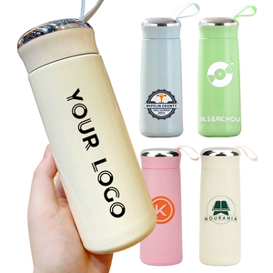 Bouteille d'eau à thé personnalisée avec logo en acier inoxydable 304 ventouses sous vide 400ml tasse thermos verres cadeaux d'affaires de couleur personnalisée - Product Image 1