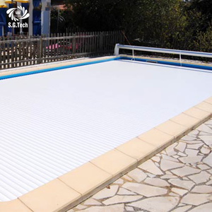 غطاء مسبح أوتوماتيكي من البولي كربونات البلاستيكي مع جهاز تحكم عن بعد للمسابح فوق الأرضية - Product Image 3