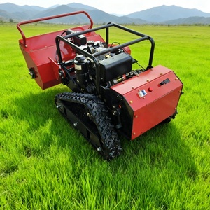 Miễn phí giao hàng DIESEL flail điều khiển từ xa máy cắt cỏ tất cả các địa hình cao su theo dõi 360 độ xoay thanh toán bù trừ máy cắt cỏ - Product Image 5