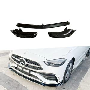 ลิ้นกันชนหน้า Mercedes-Benz C-Class W206 วัสดุ ABS สีดำเงา ดีไซน์ 3 ชิ้น - Product Image 1