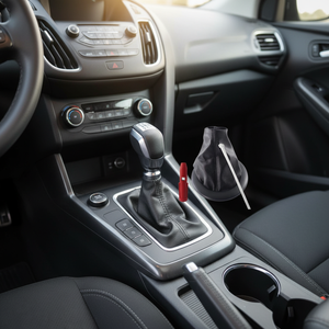 Megane 2 Sport 5-Speed Gear <b>Shift</b> <b>Knob</b> and Gaiter Set Black Framed Gaiter with Sport <b>Knob</b> (2 Pieces) Made in Turkey - Product Image 3