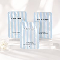 Sachet cosmétique personnalisé durable, scellé sur trois côtés, en plastique de qualité alimentaire, pour échantillons, avec impression de logo, pour soins de la peau et masques faciaux
