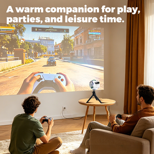 Mini Proyector Portátil con Forma de Balón de Fútbol, 180 ANSI Lúmenes, WiFi, Duplicación de Pantalla Inalámbrica 180 °   Escalera Automática Ajustable <span class=keywords><strong>Correc</strong></span> - Product Image 5