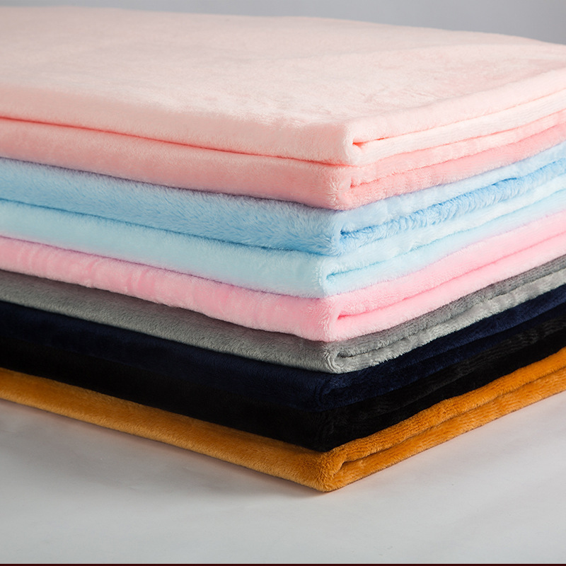 China Manufacture 100% Polyester Fiber Lightweight Print Microfiber Super Soft Solid Flannel Fleece Fabric
