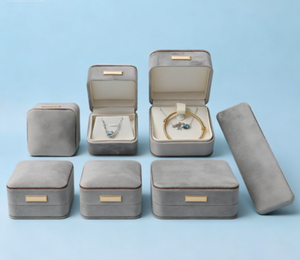 Boîte à bijoux haut de gamme, boîte à bijoux, boîte de rangement de voyage, boîte d'emballage en gros pour bagues et boucles d'oreilles - Product Image 2