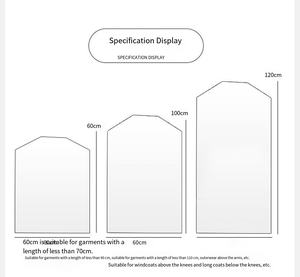 <span class=keywords><strong>Housse</strong></span> anti-poussière en tissu non tissé double couche avec fermeture éclair, sac <span class=keywords><strong>à</strong></span> vêtements épaissi avec logo personnalisable, pour <span class=keywords><strong>rangement</strong></span> suspendu - Product Image 4