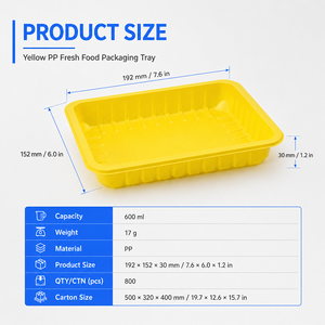 Barquette alimentaire scellable en PP de qualité alimentaire pour supermarché, idéale pour la viande, les fruits de mer surgelés, les fruits et légumes, sans BPA, avec logo personnalisé - Product Image 2