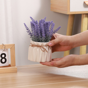 Planta Artificial de Lavanda en Maceta de Master Gu, Decoración Artesanal para el Hogar, Entrada, Mueble de TV, Regalo - Product Image 4