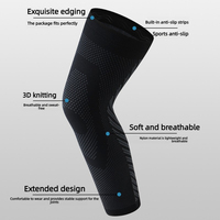 Manchon de compression en nylon tricoté pour mollet et genou, soutien de la jambe pour la course, le basketball et le cyclisme
