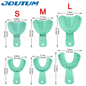 2 pièces Porte-empreintes dentaires en plastique certifiés CE pour implants, pliables, avec déflecteur, Tailles S/M/<span class=keywords><strong>L</strong></span>, Classe I UTENT JT-T297 - Product Image 1