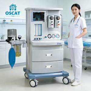 OSCAT 수의학 장비 전문 마취기 10.4인치 TFT 디스플레이 내장형 환기장치 CE 인증 - Product Image 1