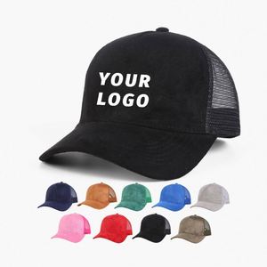 Gorras Trucker de Gamuza Ajustables de Alta Calidad, Color Sólido, con Logotipo Personalizado Bordado e Impreso, Unisex - Product Image 1