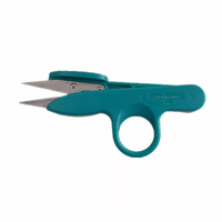 TC-801 Tijeras pequeñas de plástico coloridas con protector de dedos para hilo, punto de cruz y herramientas de costura